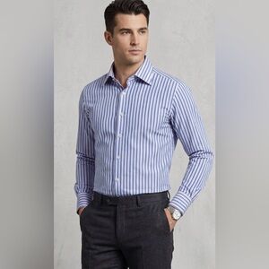 Melchior Blue and Pink Striped Men's Shirt. Select Item 3/$25.